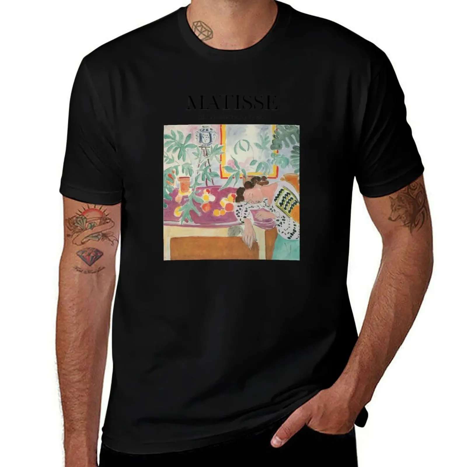 

Matisse - Still Life with Sleeping Woman T-Shirt Casual Fashion Short Sleeve Cotton T-Shirt
