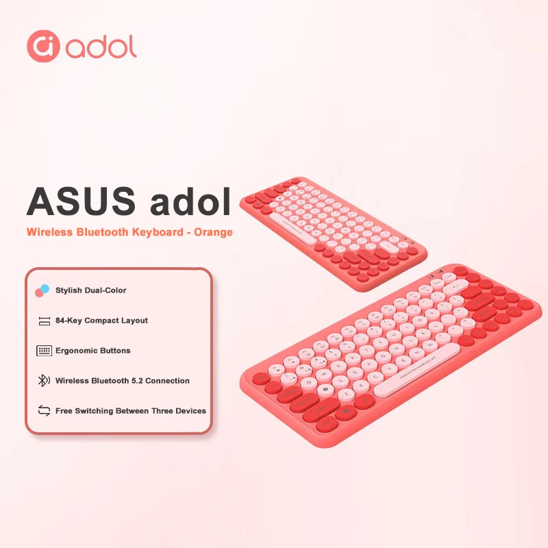 ASUS adol 84 Keys Bluetooth Wireless Keyboard Mouse For Android IOS Huawei Xiaomi Tablet For iPad Air Mini 5  Keyboard