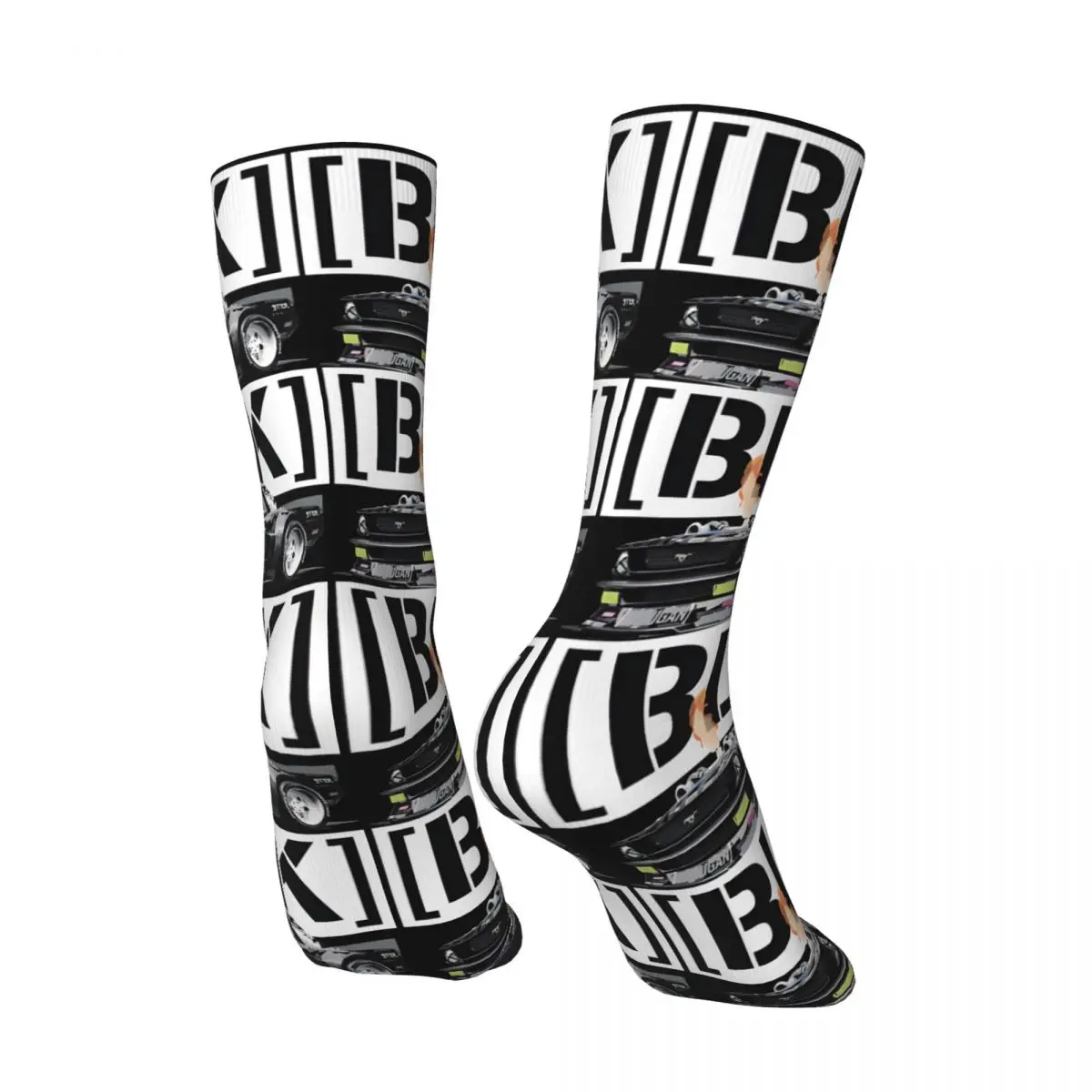 Calcetines de compresión Retro para hombre, calcetín Unisex con estampado de patrón Harajuku, Ken Block 43, novedad