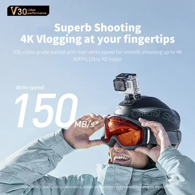 بطاقة Lexar Silver Plus الخاصة بالطائرة بدون طيار SDXC A2 4K V30 U3 64GB 128GB 256GB 1TB قراءة 205 برميل/الثانية بطاقات ذاكرة TF لـ DJI UAV