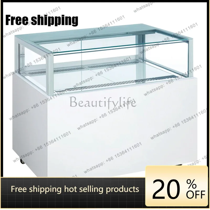 YJ Commercial Right Angle Refrigerated Cake Display Cabinet Mini Cooler For Pastry Sushi Fruit Fresh Storage