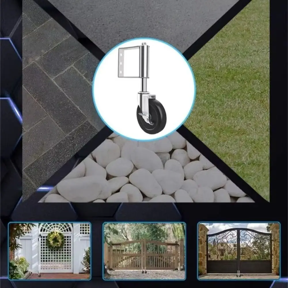 With Brake Universal Wheel Suppress Vibration Spring Loaded 360° Rotate Gate Wheels 220LBS Capacity Built-in Double Ball