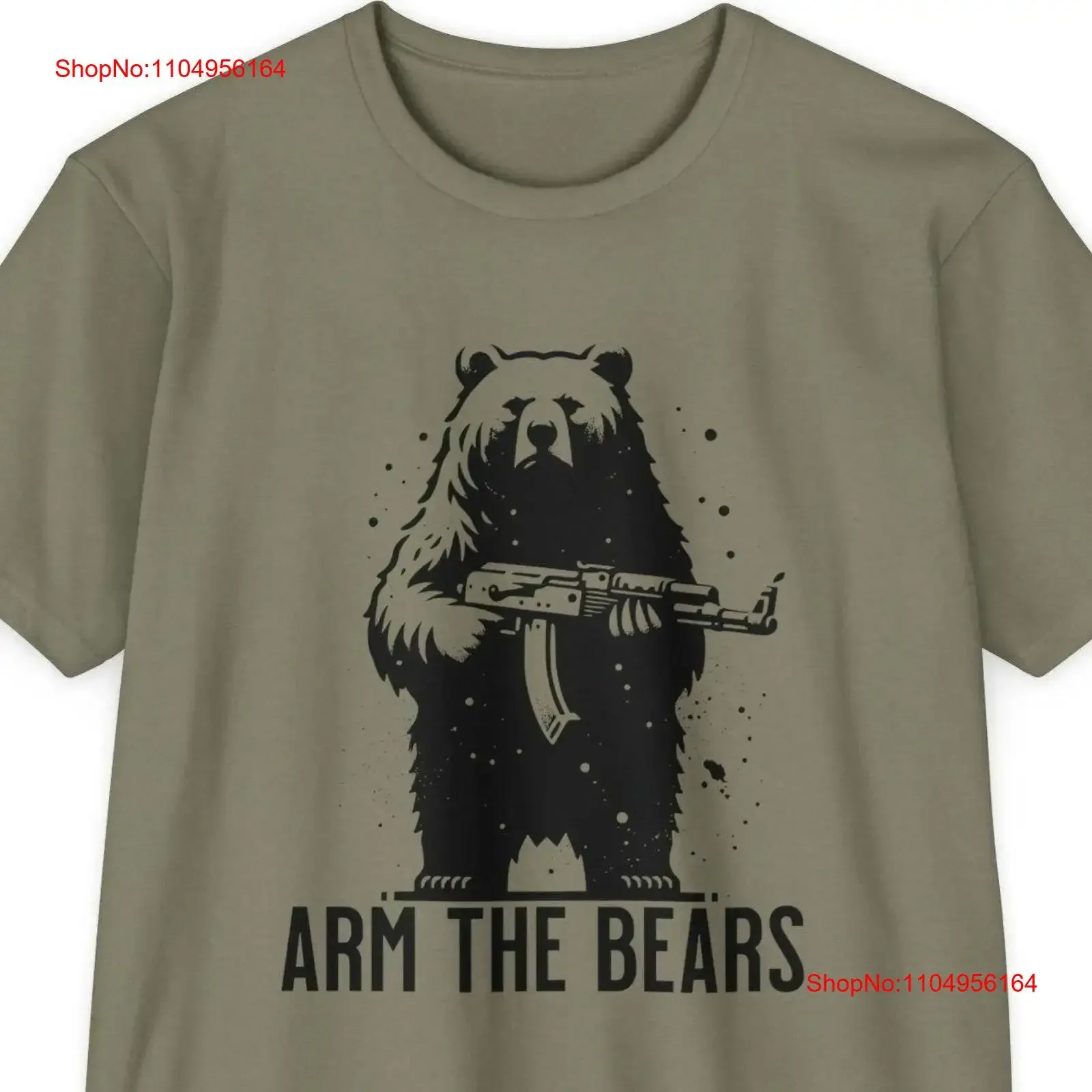 

Arm The Bears T Shirt Right To Bear Arms Pro Gun 2nd Amendment CVC Jersey Patriotic Apparel Rights Activist vintage Washed