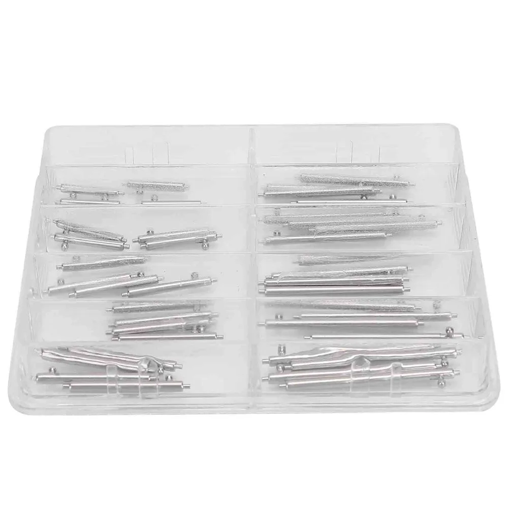 Versatile Silver Spring Bar Set Stainless Steel Multiple Sizes Watch Strap Pins Spring Bar Kit For Watchmakers