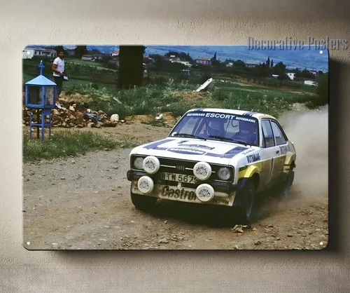 escort rally Racing Car Group B Metal Poster - Sign 20x30cm-aluminum