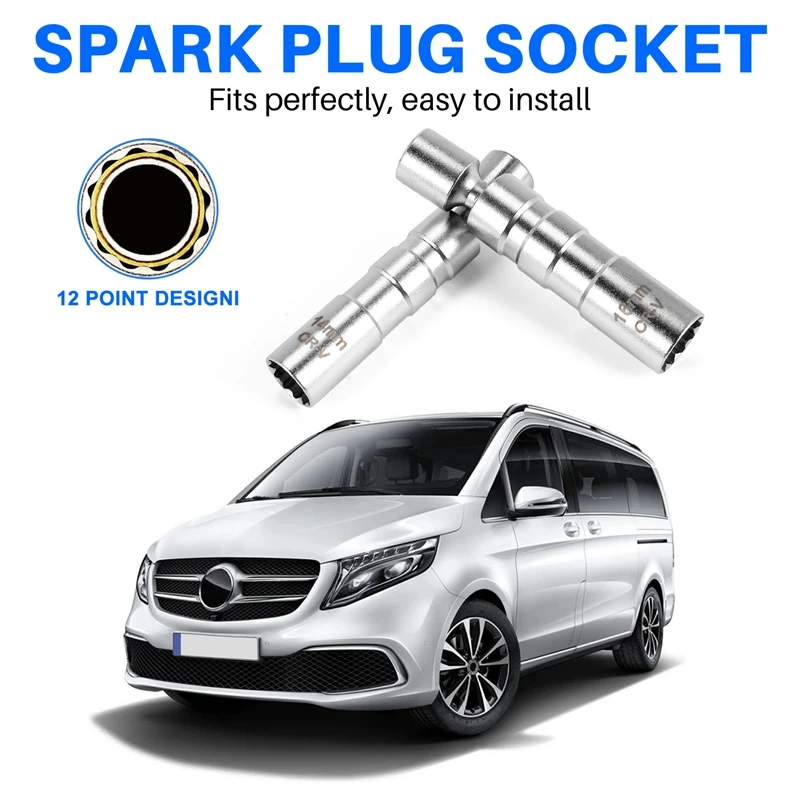 Magnetic Swivel Spark Plug Socket, Ferramenta de Remoção Magnética, Swivel Ex, 3, 8 Polegada Drive, 14mm e 16mm, 12 Point