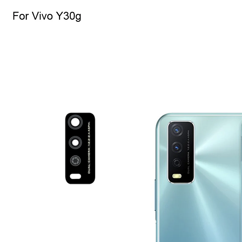 

2PCS New Tested Rear Camera Glass Lens For Vivo Y30g Back Rear Camera Glass Lens Mobile Phone Part For Vivo Y 30g