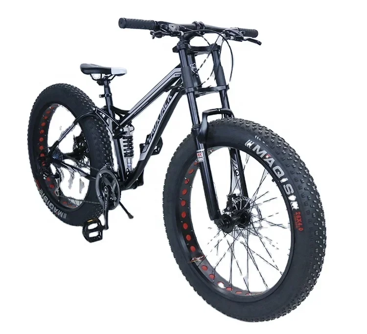 High Quality 24 speed  26 inch MTB Fat tire beach snow full suspension mountain bike bicycle with large wheels