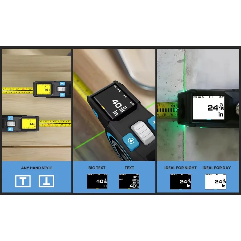 DTX10 Electronic Ruler Digital Wheel Ruler Range Finder 100m Lcd Display High Accuracy Handheld Length Measure Gage Measure Tape