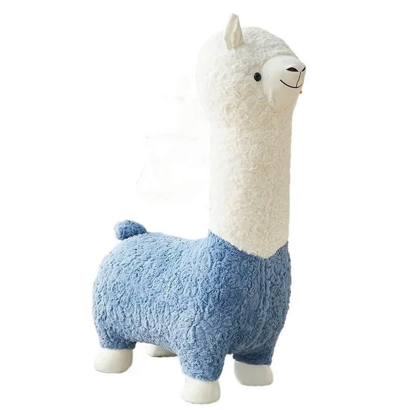 Online red alpaca seat living room decoration animal seat stool shoe stool children's small chair creative cartoon animal stool