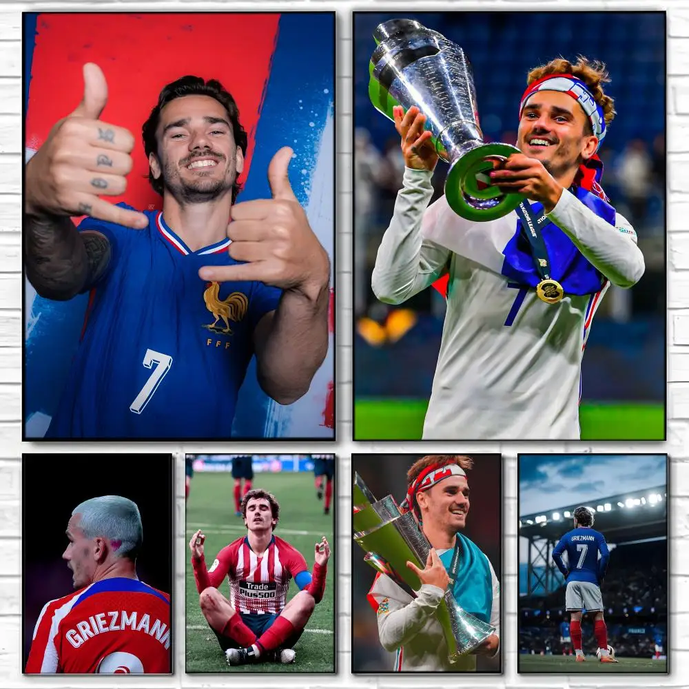 Athlete A-Antoine GriezmannS Poster Wall art print art suitable for living room bedroom bar parlor home decor gift
