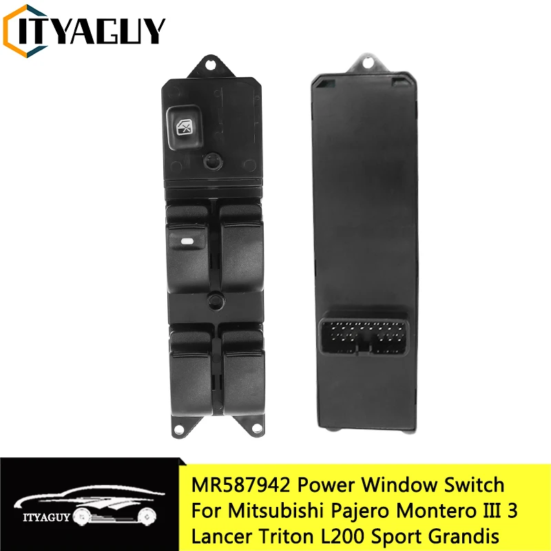 

MR587942 Front Left Car Electric Power Master Window Control Switch for Mitsubishi Lancer 2008-2009 L200 Sport Grandis KB4T V73