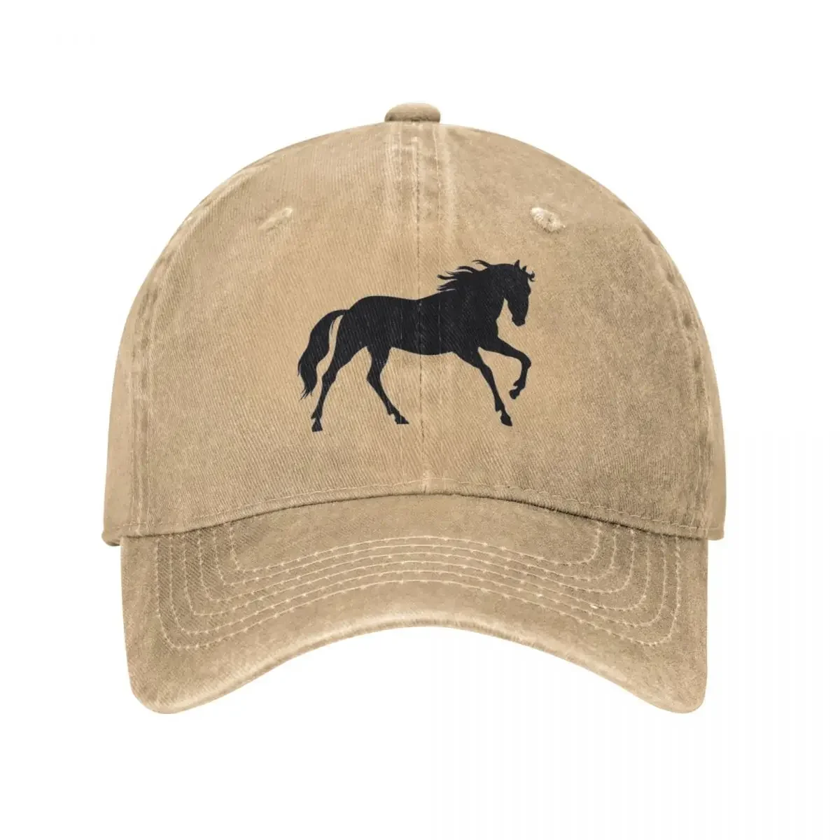 Horse Emblem Denim Baseball Cap Running Kpop Trucker Hat Spring Wholesale Female Funny Custom Adjustable Baseball Caps