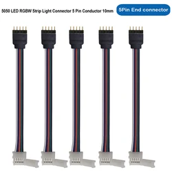 5Pin 5050 RGBW RGBWW LED Strip light Extension Connector Cable Wire wide For 5050 RGBW LED light stirp 10mm/12mm wide PCB board