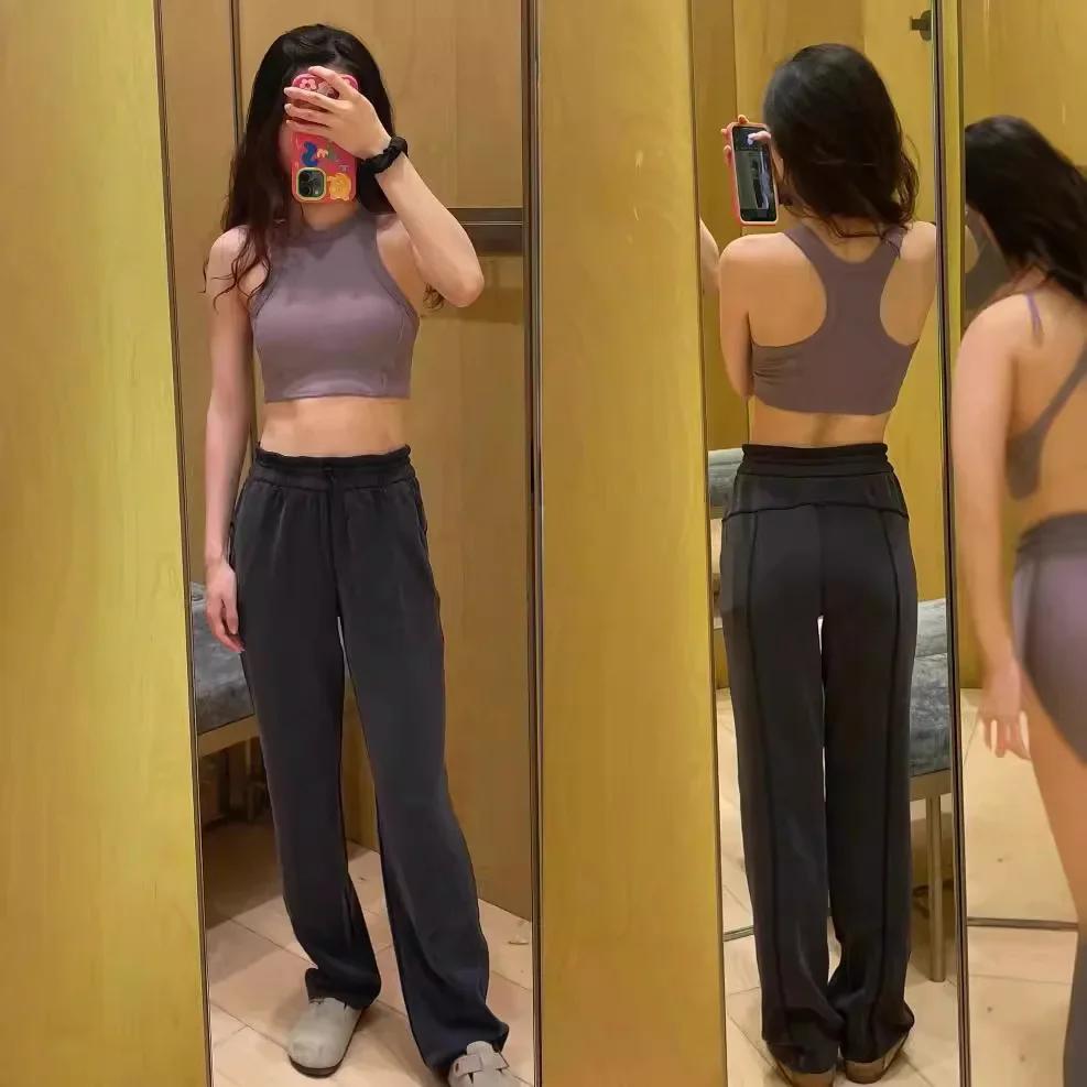 Softstreme Lulu Yoga بنطال ذو قصة أرجل واسعة للنساء، بنطال رياضي كاجوال طويل بصري يطيل تأثير الساق #3