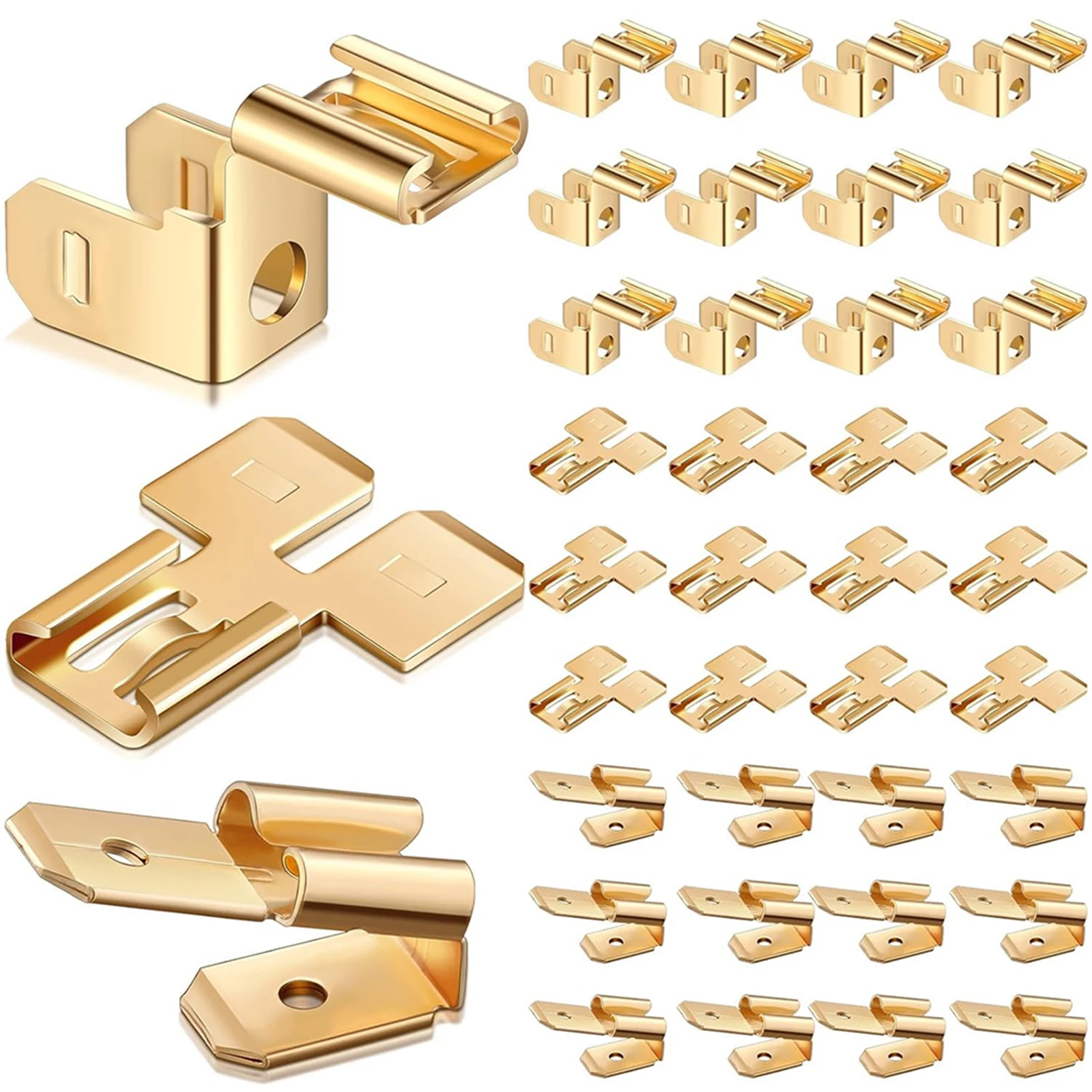 

Brass Spade Connectors Electrical Terminal Adapter Easy Setup Efficient Use Flexible Connectivity Long Lasting Durability