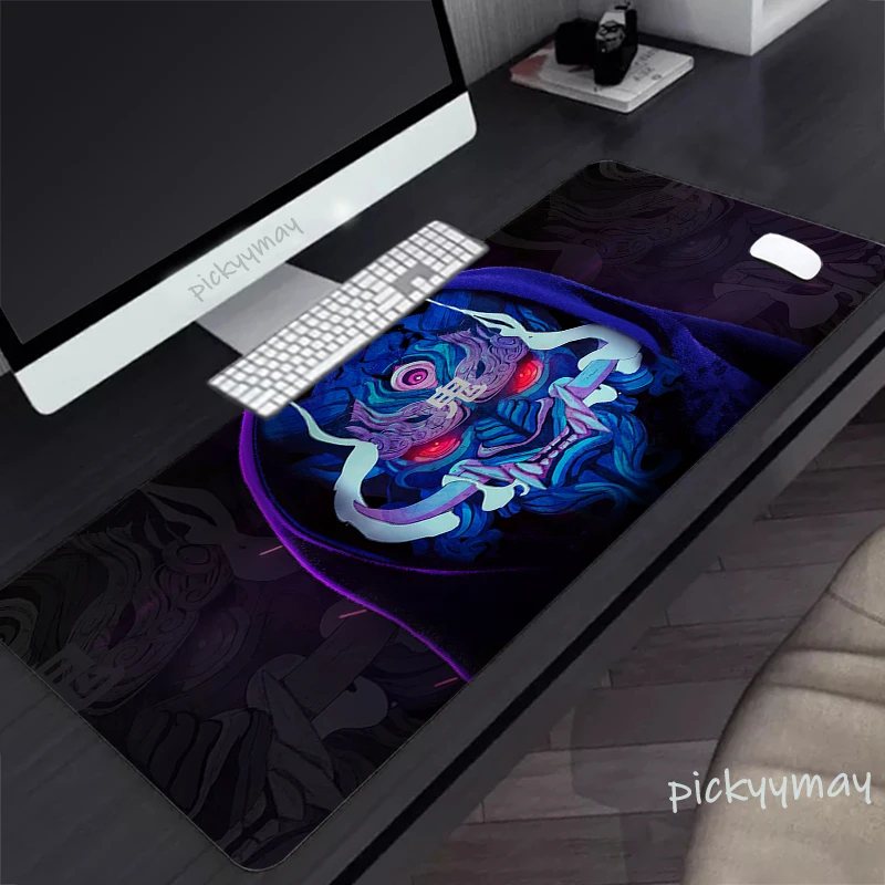 

Oni Mask Mouse Pads Office Art Mousepad Office Mouse Mat Keyboard Mats Desk Pad Japan Mousepads XXL 90x40cm For Computer Desktop