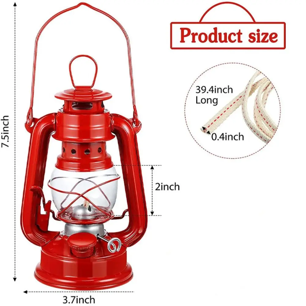 Vintage Colored Leakproof Home Decor Bedroom Restuarant Bar Portable Photo Props  Lamp Oil Lamp Camping Lights Lantern