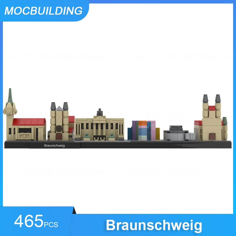 MOC Building Blocks Braunschweig & Emden & Irish-Isle-Bundle Skylines Architecture Display DIY Assemble Bricks Xmas Toys Gifts