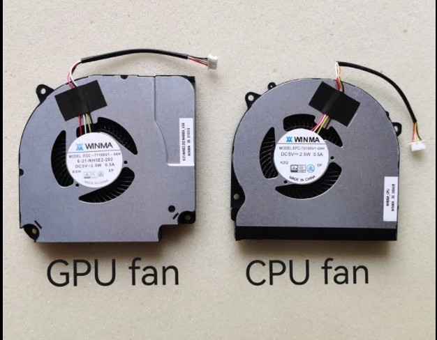 

Pair New laptop cpu&Gpu cooling fan for Hasee Z7M-CT5NA NH50RA Z7M-CT7NA Z6-CT5NA T58-VB 911ST