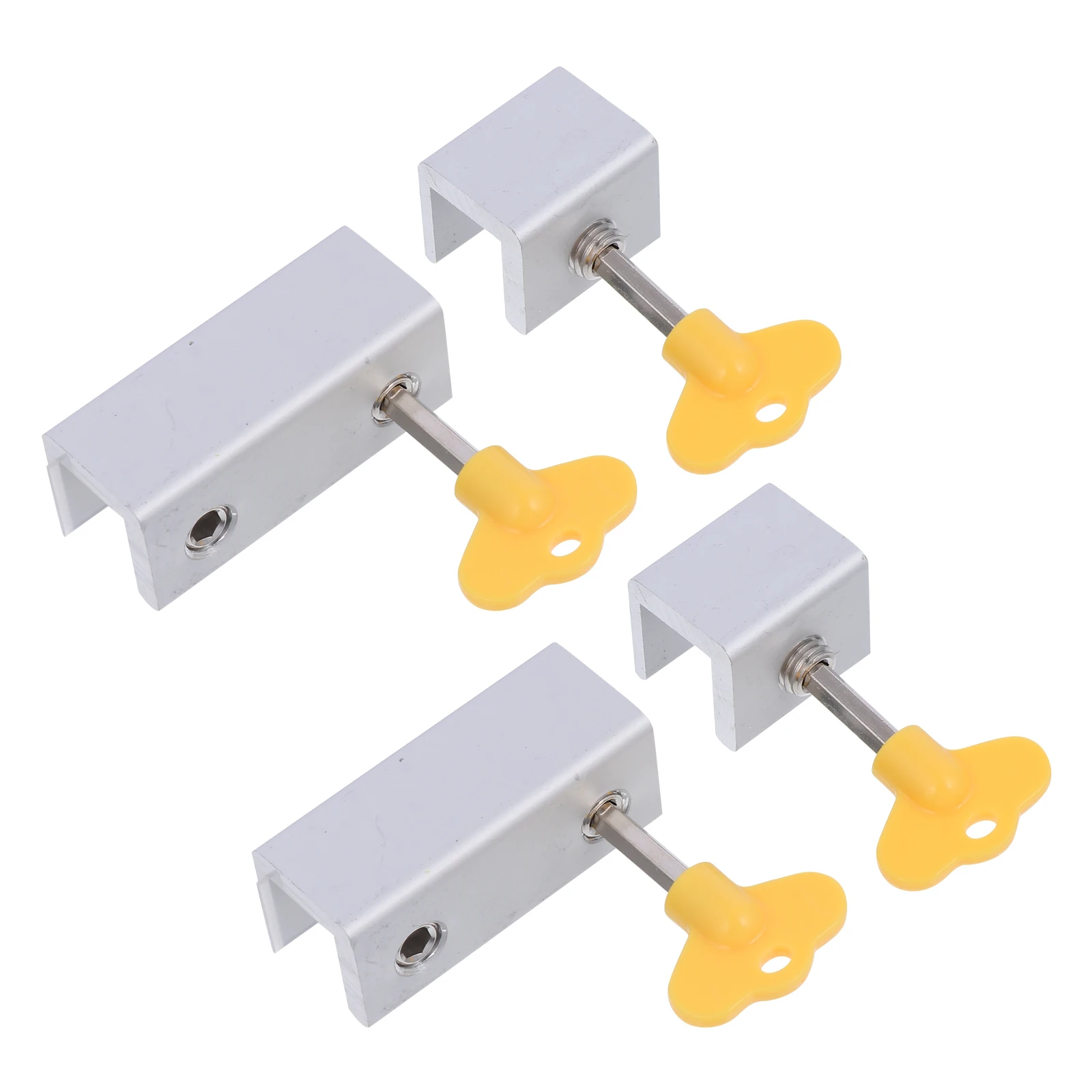 

4Pcs Window Security Lock Sliding Adjustable Aluminum Alloy Child Safety Door Frame Locks Home Protection Fits Windows Doors