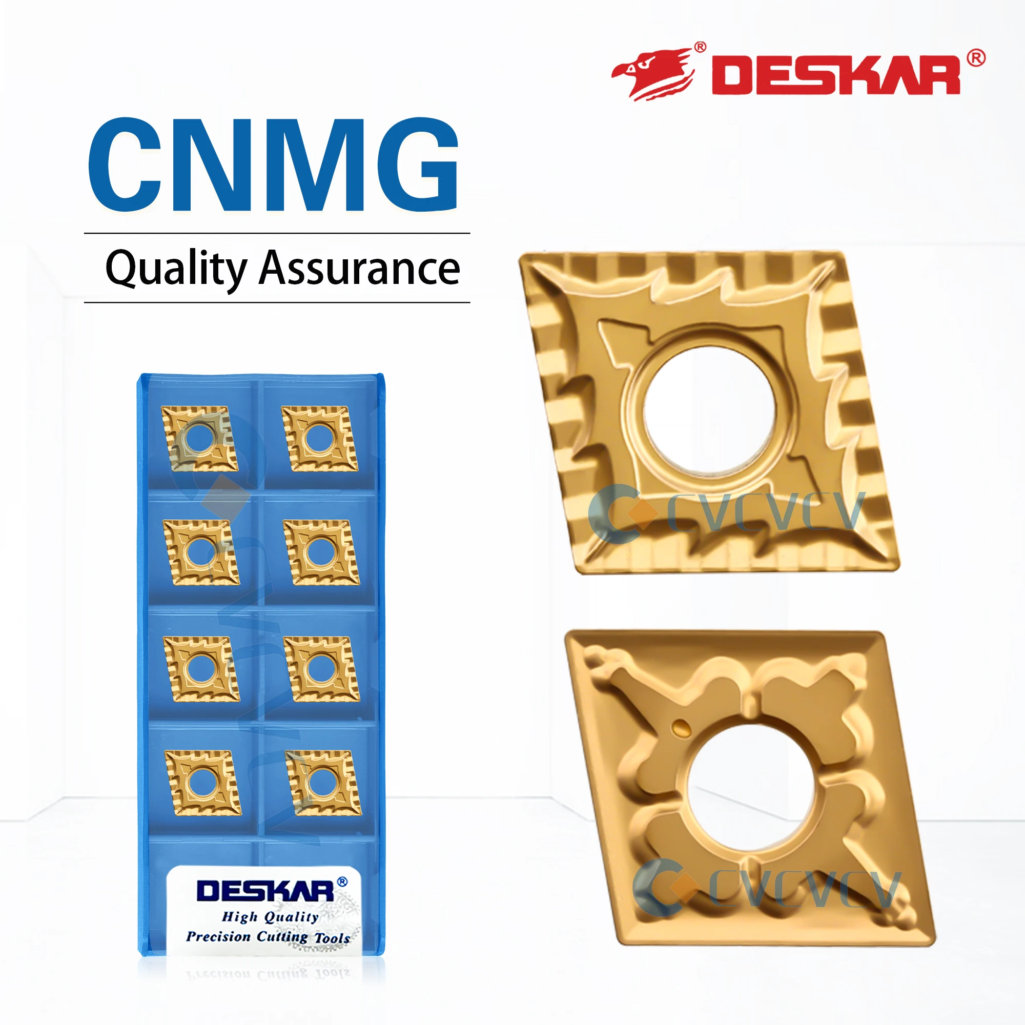 

DESKAR с числовым управлением, 100% оригинальные токарные станки с ЧПУ, токарные инструменты CNMG 120404/120408 TM CQ LF9018, используемые для обработки стальных деталей