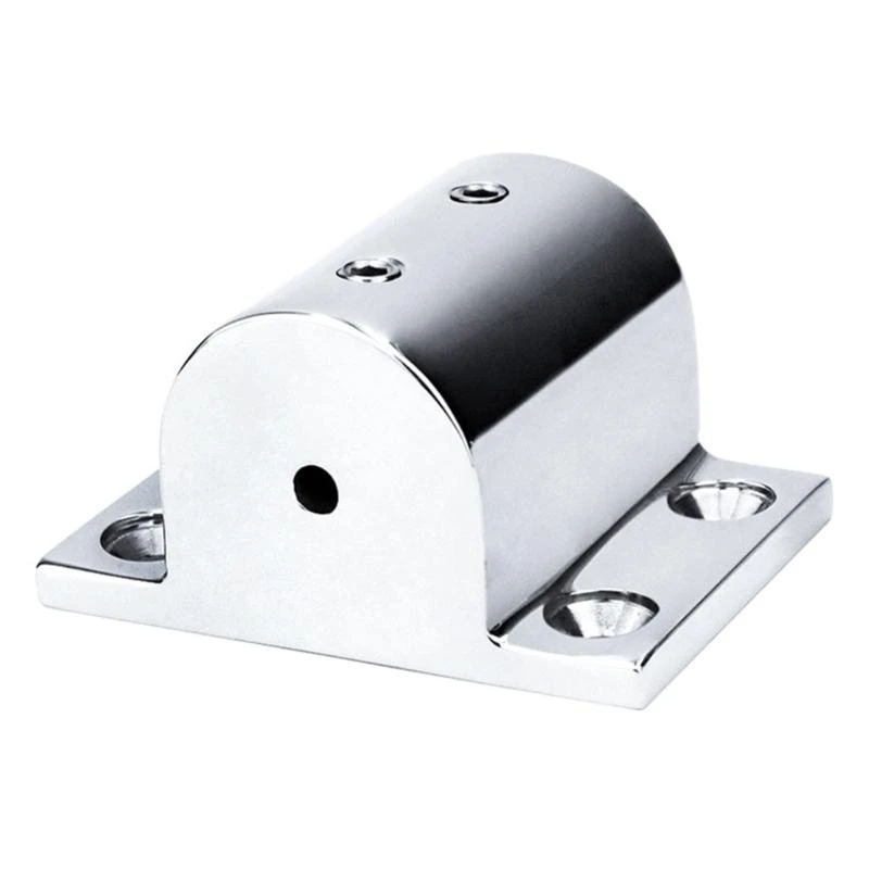 Corrosion Resistant Stainless Steel Square Tube Base Holder Rack Support for Secure Boat Marine Yacht Railing Attachment