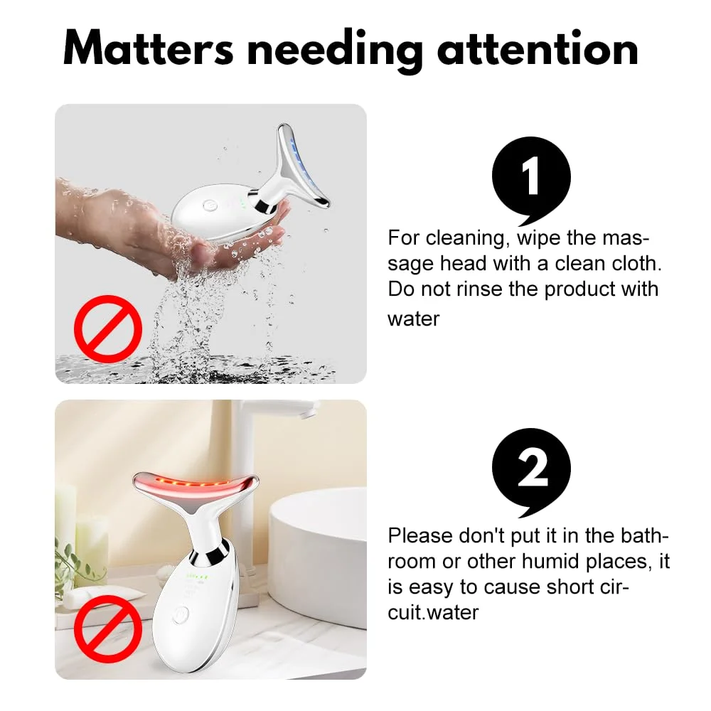 Masseur électrique pour le visage et le cou, 3 couleurs/7 couleurs, Lifting du visage, trois Modes d'éclairage, dispositif de raffermissement de la peau, Instrument de beauté LED