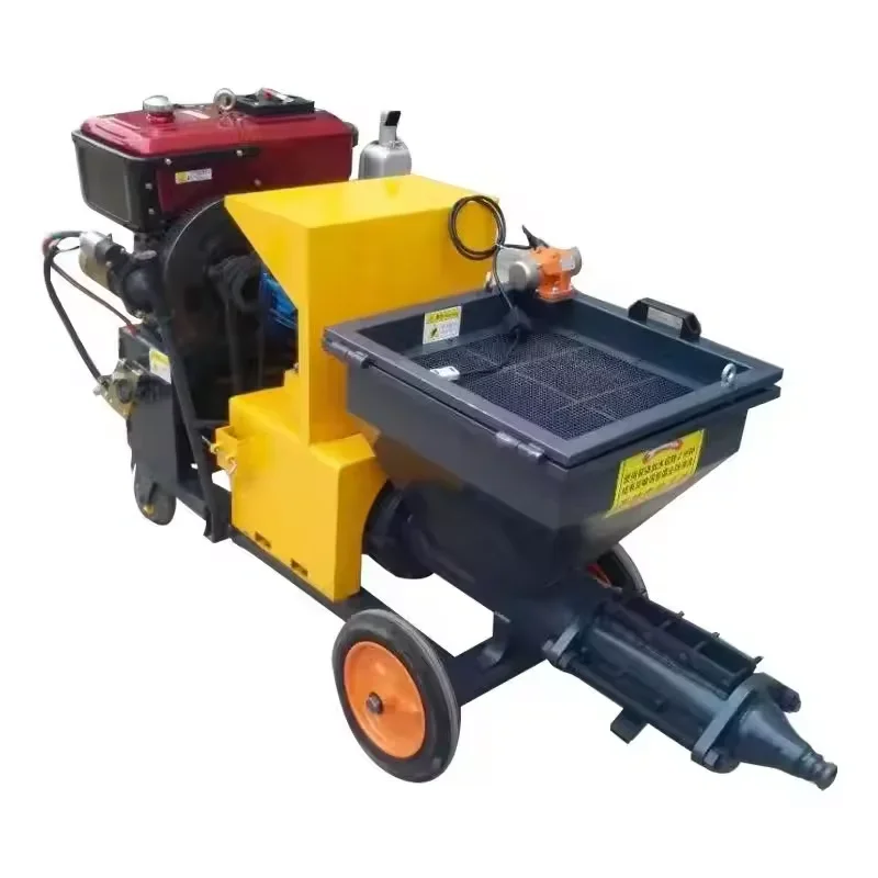 Diesel Construction Mortar Spraying Machine Building Cement Plaster Machine