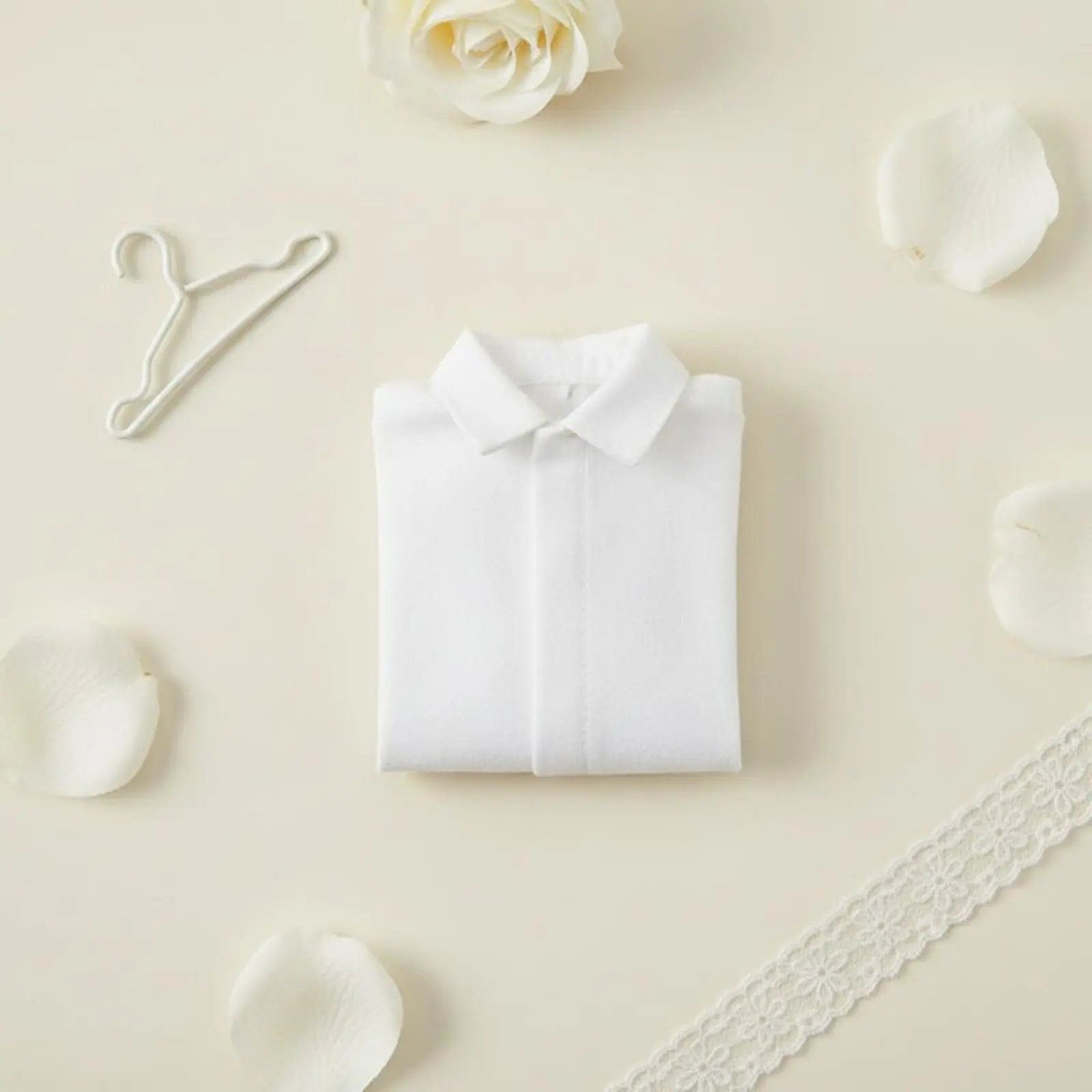 

White Doll Blouse Casual Design BJD Doll Shirt Toy Clothing Easy to Match Short Sleeves