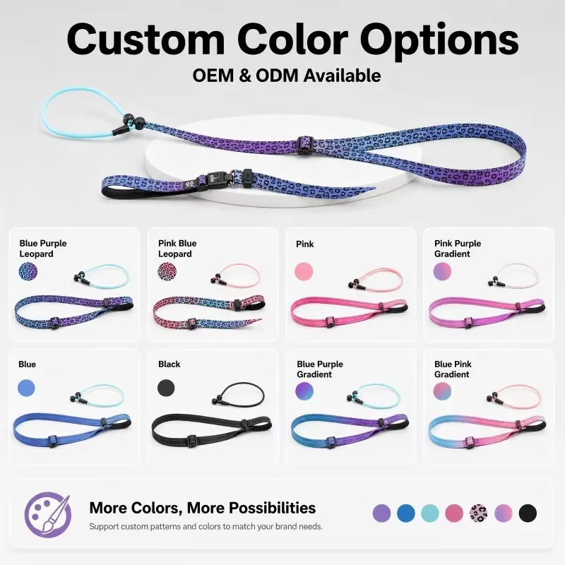 Reflective Style Nylon Pet Dog Leash With Integrated Slip Loop Shock Absorbing Rope for Daily Walking and Training