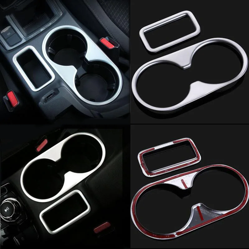 For Mazda CX-5 CX5 2012 - 2016 Car Accessories ABS Chrome Central Armrest Water Cup Holder Frame Decoration Cover Trim