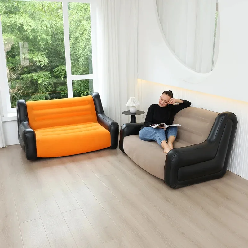 Air Mattress Inflatable Sofa Double Inflatable Chair For Flodable Blow Up Couch Lounger Portable AirSofa Indoor Tent Camping image 5