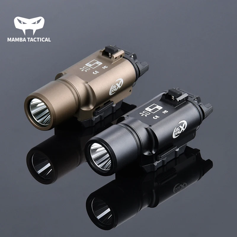 Tactical X300U X300 X400 Flashlight Surefir Pistol Scout Light 600LM Glock Picatinny Rail Outdoor Field Lighting Hunting Weapon