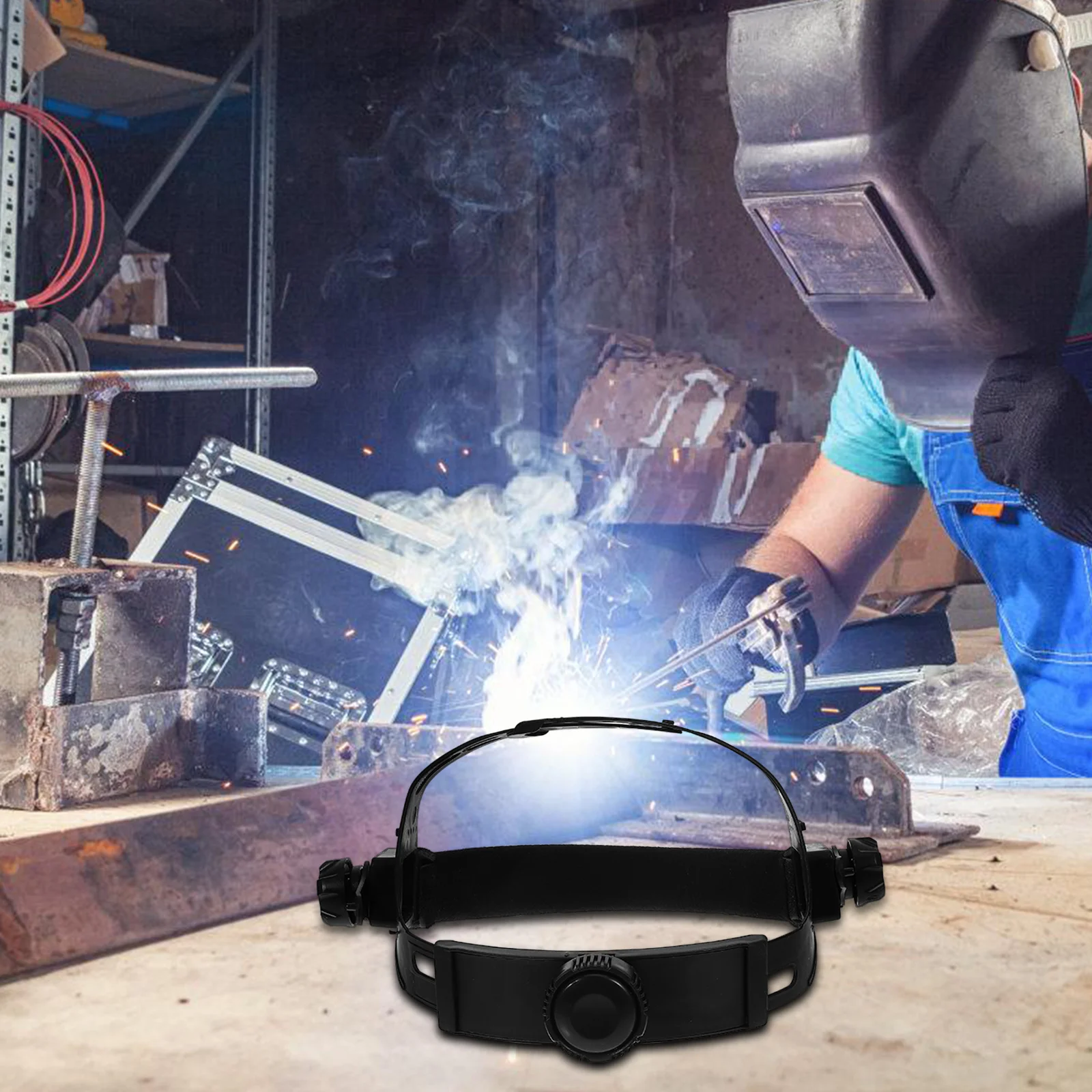 Welding Fan and Speaker Mask Adjustable Shield Headband Replacement Man Visors Face