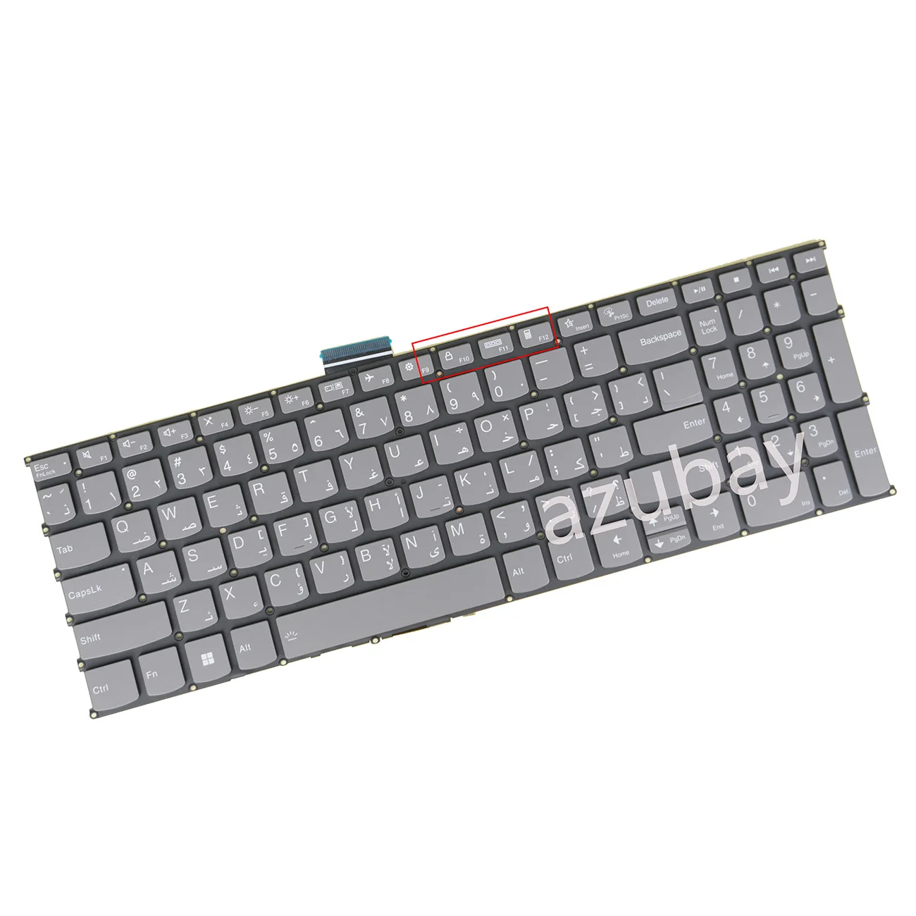 Backlit Keyboard For Lenovo Ideapad 3-17ABA7 3-17IAU7 3-17IRU7 5-15IAL7 5-15ABA7, Flex 5-15IIL05 5-15ALC05 5-15ITL05 Arabic