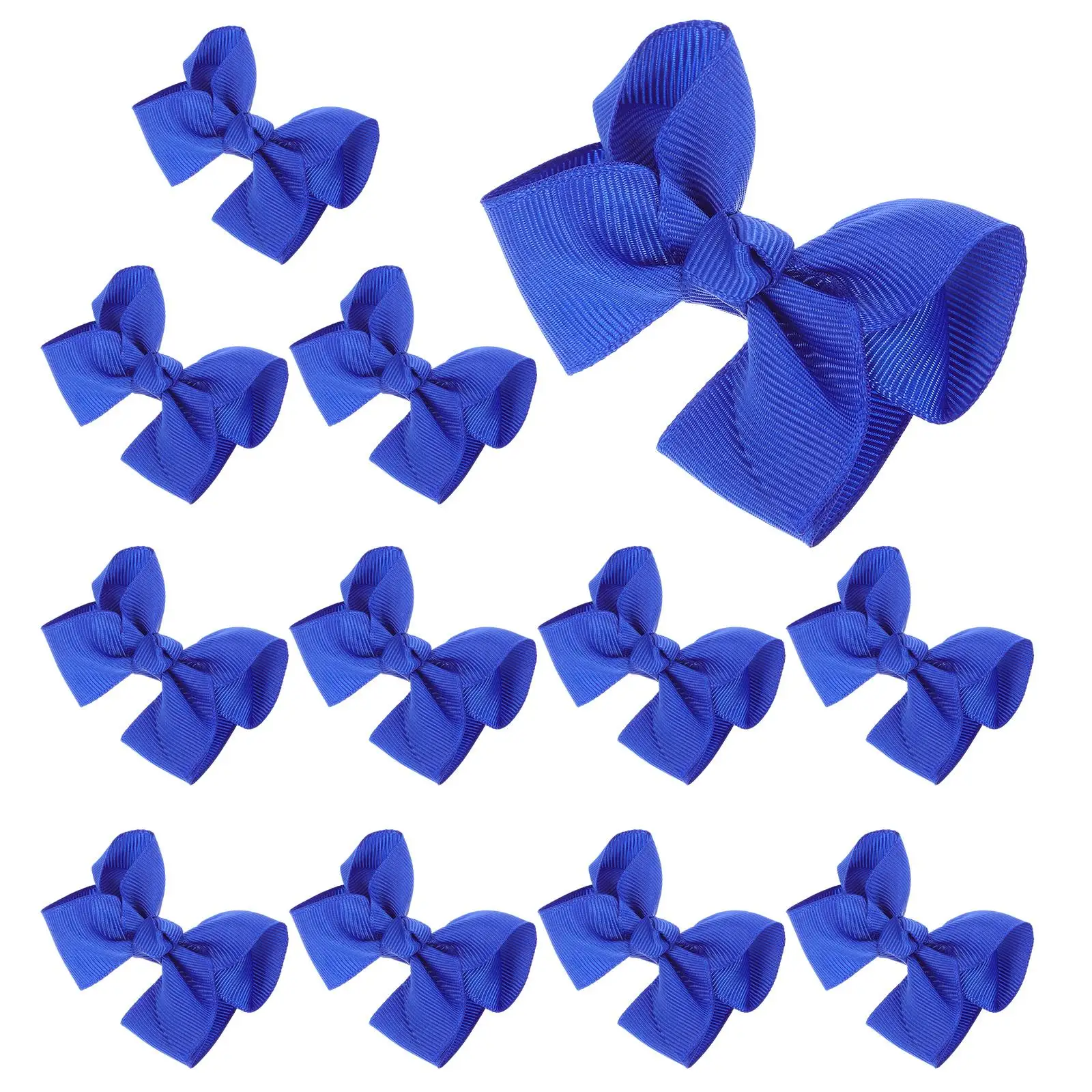 

12 Pcs Bow Hair Clips Girls Barrettes Bright Solid Bows Ribbons Mini Headwear Child Accessories Perfect Gift