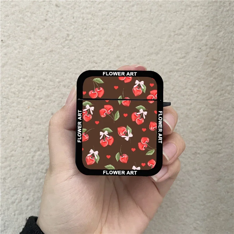 Etui na słuchawki Cute Fruit Tart do słuchawek Airpods 1 2 4 3 Strawberry Fields Cherry Leopard Bezprzewodowe etui na słuchawki Air Pods Pro2