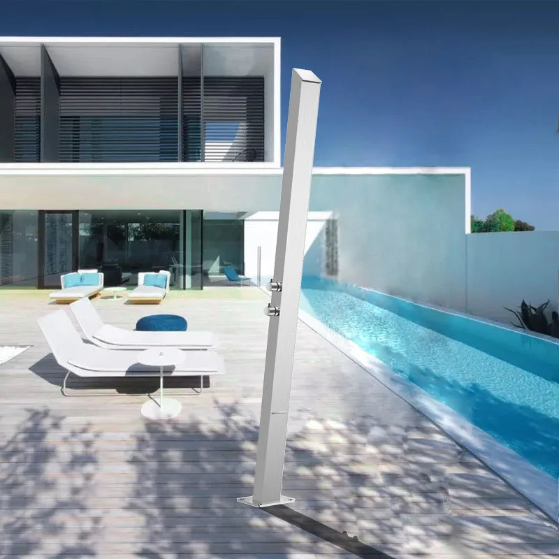 Marketing Plan New Products High Quality Steel Simple Freestanding Beach Pool Column Shower Set