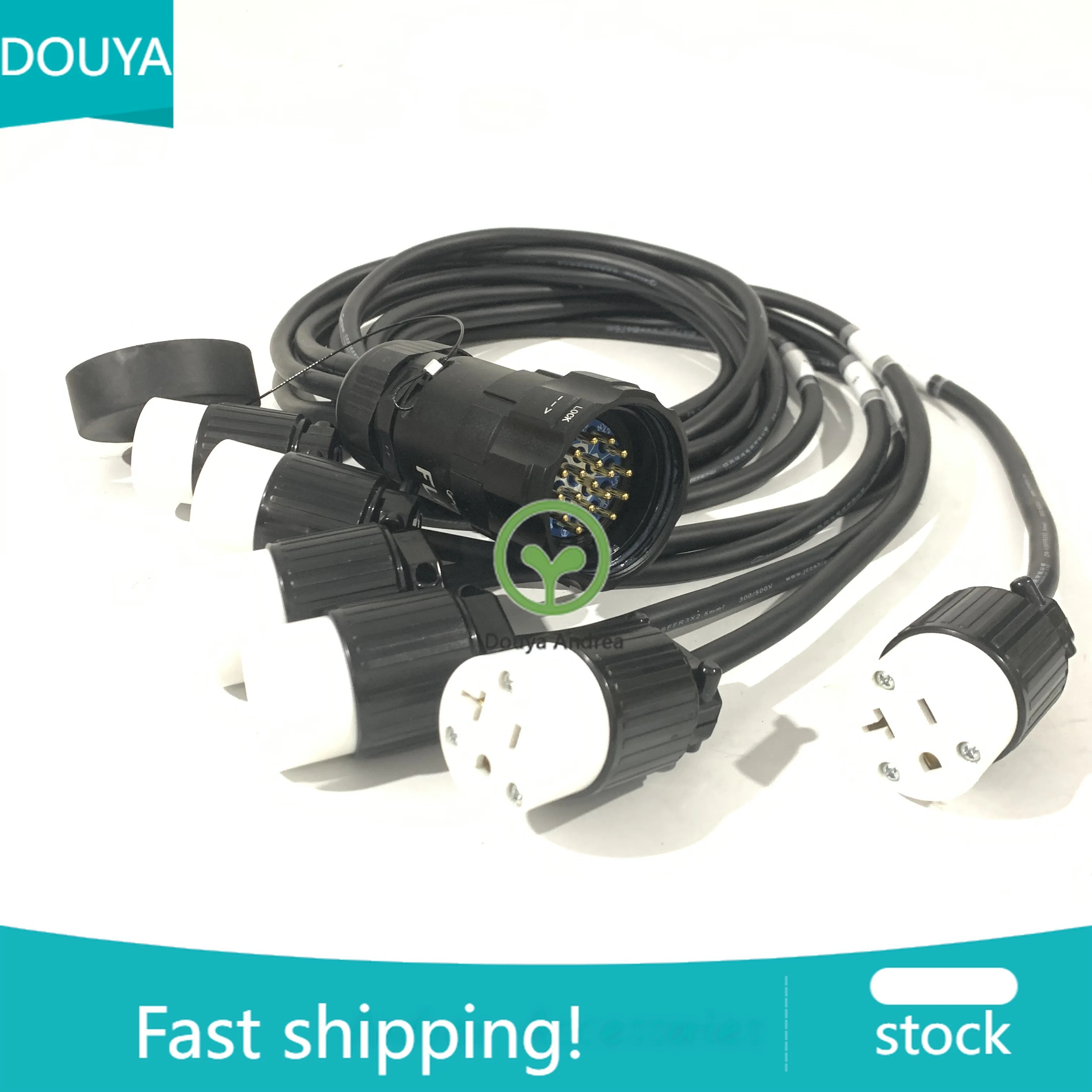 2026  1.5M Socapex Fanout Breakout to 6 Circuit 20A Edison Tail Cable
