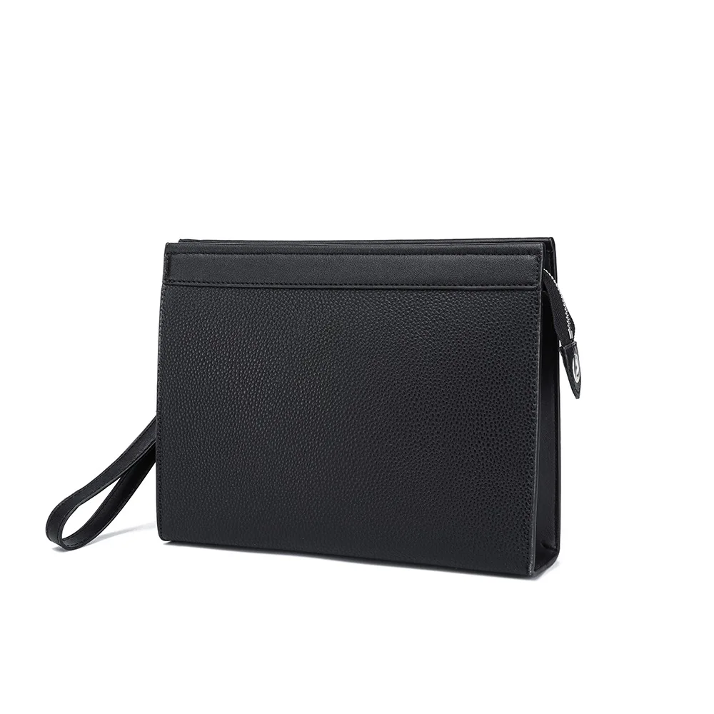 Bolsos de mano de cuero PU negro para hombre, carteras, bolso tipo sobre, bolso de negocios para hombre, bolsos de mano para teléfono, bolsos de diseñador para hombre, bolsos de pulsera