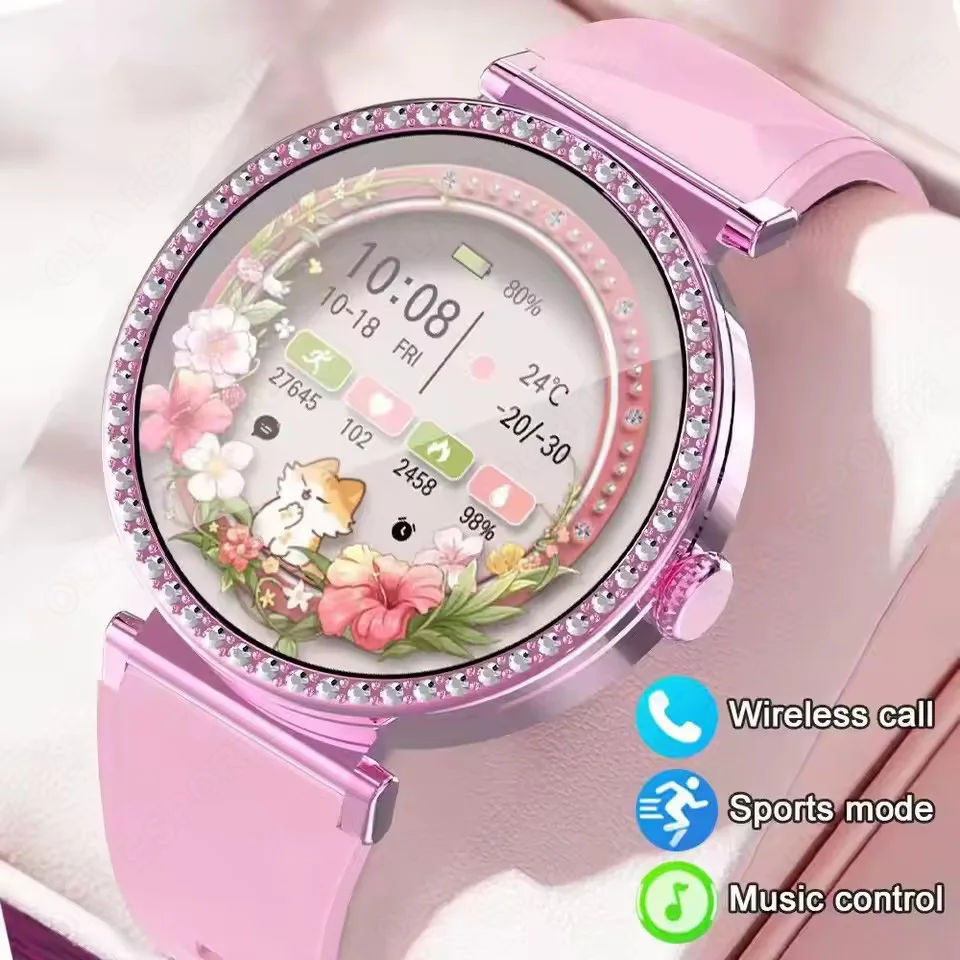Smartwatch Luxury Fashion Female Physiological Reminder Bluetooth Music Women's Fashion Smart Watch Holiday Gift 2026 New HW12