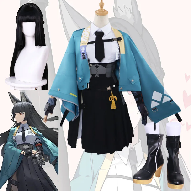 

Zenless Zone Zero Hoshimi Miyabi Cosplay Costume Anime Game Zone Zero Section 6 Wig Lovely Uniform Skirt Woman Kawaii Suit