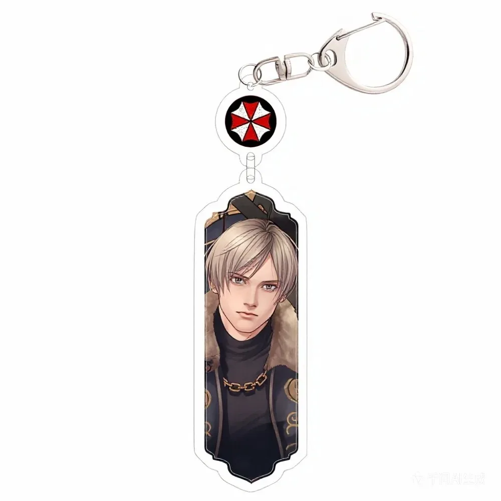 For RE Ada Alice Jill Chris Leon Game Peripheral 5cm Acrylic KeyChain Custom Cartoons Decoration Pendant Exquisite Festival Gift