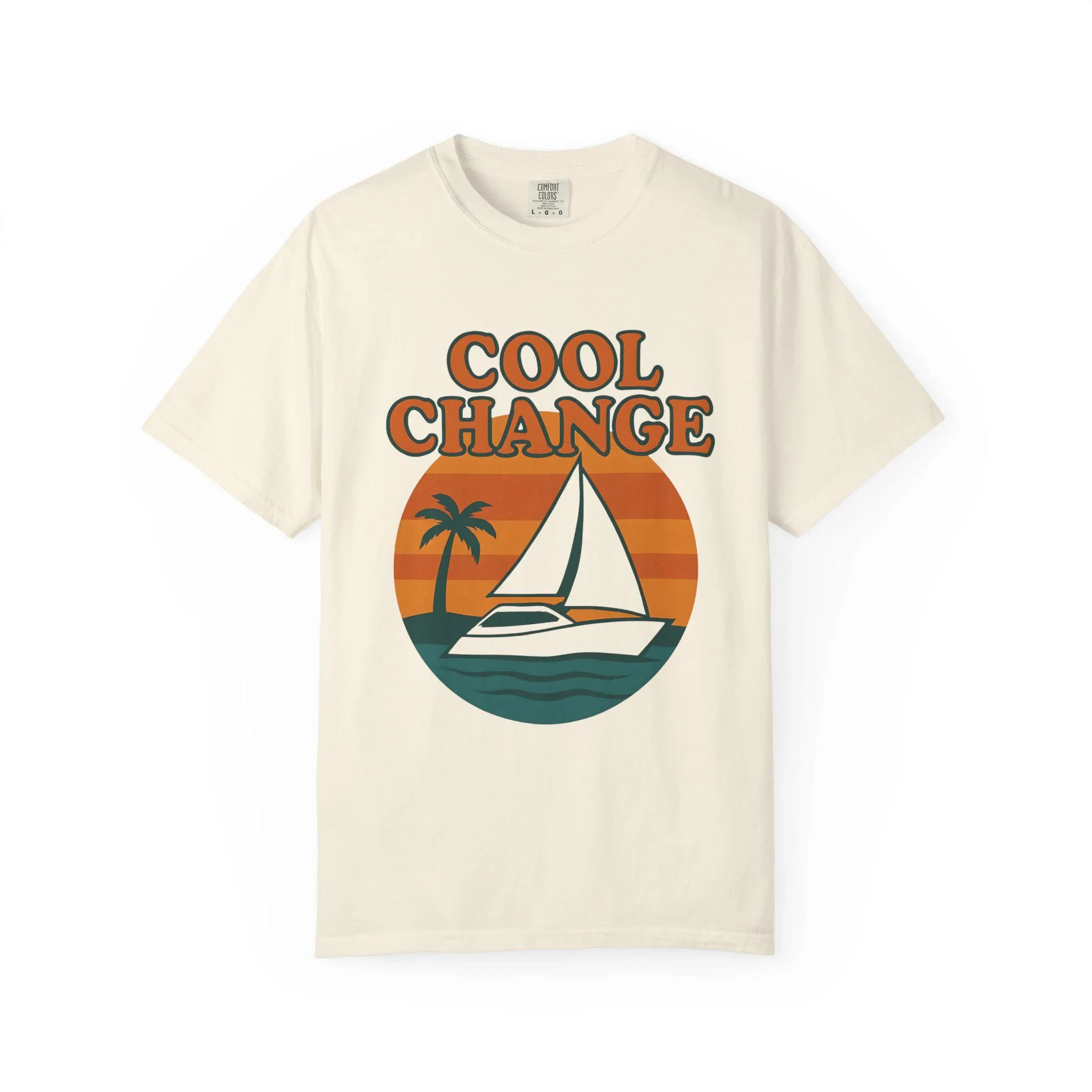 Summer Casual Resort Style Top - Yacht Rock T-shirt: Retro Nautical Pattern T-shirt - Comfortable Color Scheme