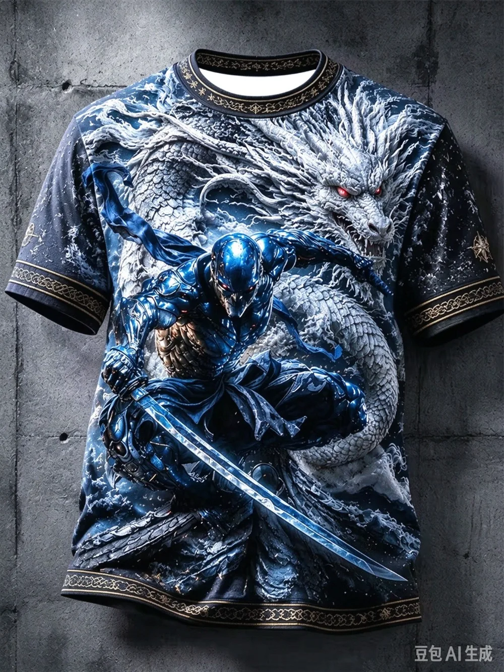 Fantasy Armor Ninja 3D Printed Sports Quick-drying Breathable Men's T-Shirt Outdoor Street Casual Harajuku Parent-Child Clothing