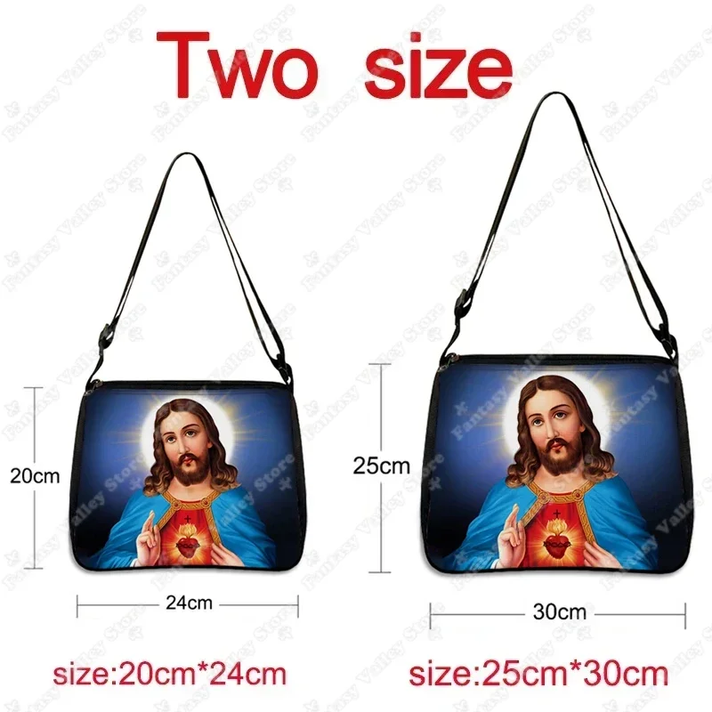 Jesus Save My Life Shoulder Bags Christianity God Believers Messenger Bag Religious Book Storage Bags Handbag Phone Holder Gift