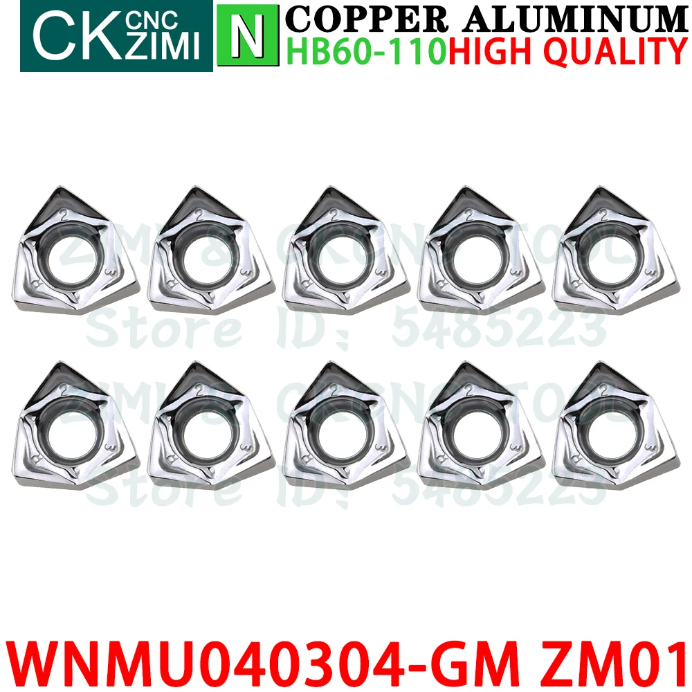 Imagem -02 - Wnmu 040304 gm Zm01 Inserções de Carboneto Ferramentas de Inserção de Fresagem de Alumínio Torno de Metal Wnmu0403 Mfwn90 Ferramentas de Corte e Fresagem Intercambiáveis Insertos de Faceamento Wnmu040304-gm Zm01