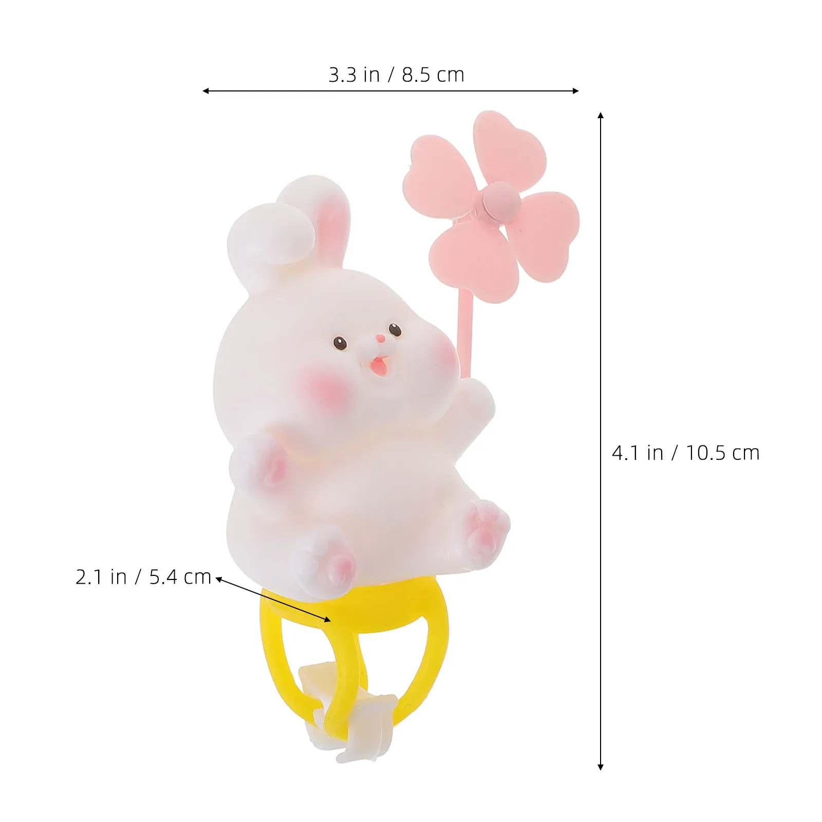 Yellow Duck Windmill Bike Handle Ornament Swinging Spring Decor for Electric Scooter Bicycle Handlebar Cute Bike Decoration