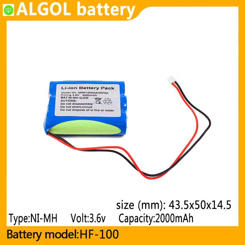 HF-100 capacity 2000mAh 3.6V  NI-MH battery suitable for, HF-100, Digital display push pull meter